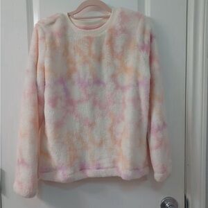 Cat & Jack Fuzzy Pastel Tie-Dye Sweater